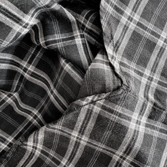 Dickies Long Sleeve Button Up Shirt Men's Size Medium Black Plaid Vintage Y2k - Picture 9 of 12